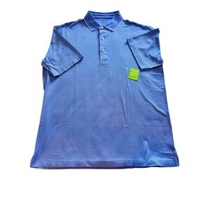 Lands'‎ End Polo NWT Shirt Men XL Periwinkle  Short Sleeve Collared Pima Cotton